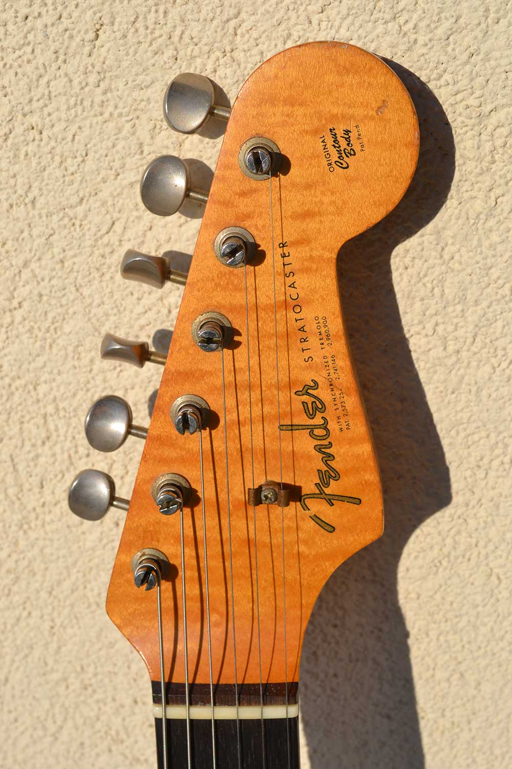 Seminary Abuse Cornwall 1963 Fender Stratocaster Candy Apple Red - L23458 - Cesco's Corner Guitars