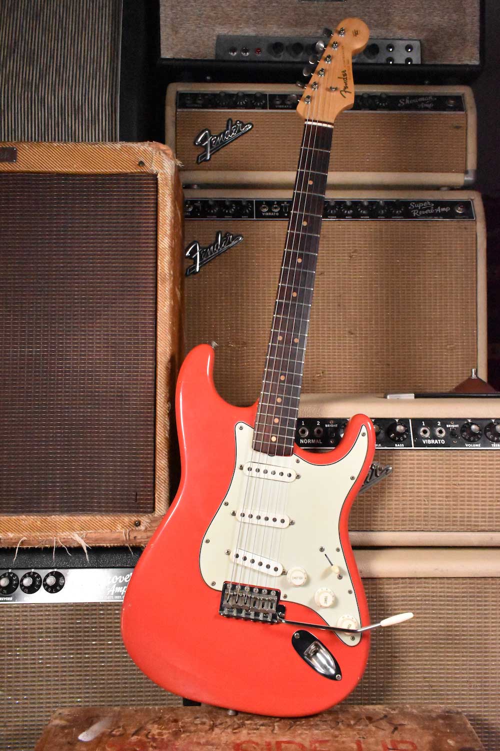 1963 Fender Stratocaster Fiesta Red over Coral - Serial: L11949