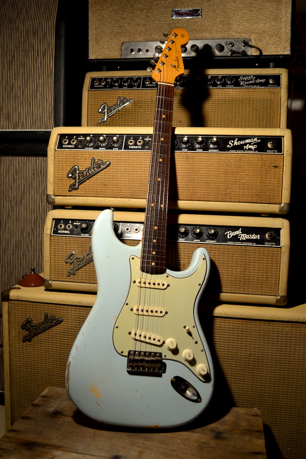 1963 Fender Stratocaster Sonic Blue – Serial: L21703 - Cesco's