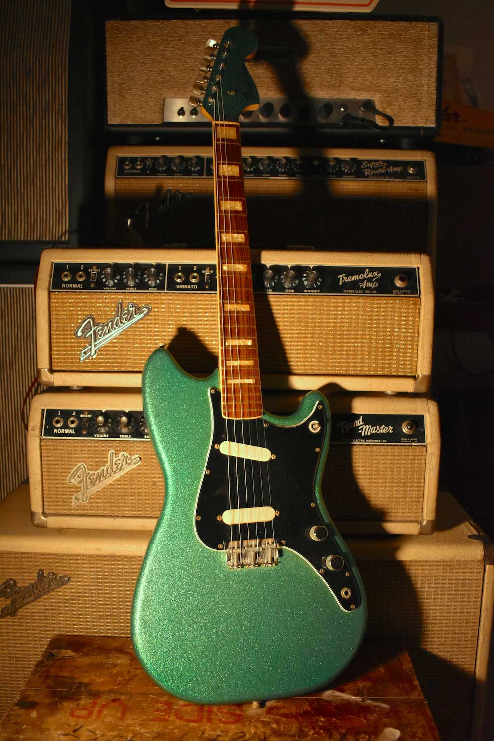 1966 Fender One Off Custom Mustang Duo Sonic in Green Sparkle